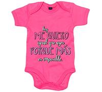 Body bebé hoy me quiero igual que ayer porque más es imposible - Rosa, Talla única 12 meses