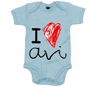 Body bebé I Love avi - Celeste, Talla única 12 meses