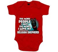 Body bebé I love my Belgian Shepherd raza perro - Rojo, Talla única 12 meses