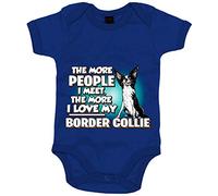 Body bebé I love my Border Collie raza perro - Azul Royal, Talla única 12 meses