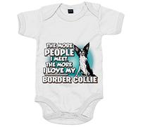 Body bebé I love my Border Collie raza perro - Blanco, Talla única 12 meses