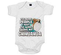 Body bebé I love my Chihuahua long hair raza perro - Blanco, Talla única 12 meses