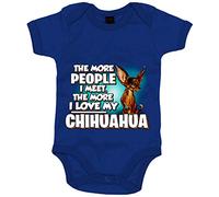 Body bebé I love my Chihuahua mascota raza perro - Azul Royal, Talla única 12 meses