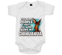 Body bebé I love my Chihuahua mascota raza perro - Blanco, Talla única 12 meses