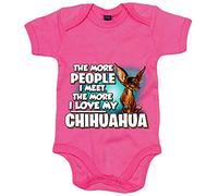 Body bebé I love my Chihuahua mascota raza perro - Rosa, Talla única 12 meses