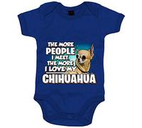 Body bebé I love my Chihuahua raza perro - Azul Royal, Talla única 12 meses