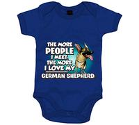 Body bebé I love my German Shepherd raza perro - Azul Royal, Talla única 12 meses