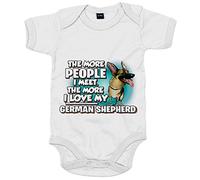 Body bebé I love my German Shepherd raza perro - Blanco, Talla única 12 meses