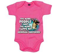 Body bebé I love my German Shepherd raza perro - Rosa, Talla única 12 meses