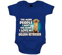 Body bebé I love my Golden Retriever raza perro - Azul Royal, Talla única 12 meses
