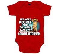 Body bebé I love my Golden Retriever raza perro - Rojo, Talla única 12 meses