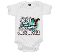 Body bebé I love my Jack Russell raza perro - Blanco, Talla única 12 meses