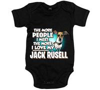 Body bebé I love my Jack Russell raza perro - Negro, Talla única 12 meses