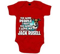 Body bebé I love my Jack Russell raza perro - Rojo, Talla única 12 meses