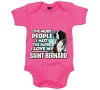 Body bebé I love my Saint Bernard raza perro - Rosa, Talla única 12 meses