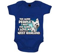 Body bebé I love my West Highland raza perro - Azul Royal, Talla única 12 meses