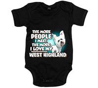 Body bebé I love my West Highland raza perro - Negro, Talla única 12 meses
