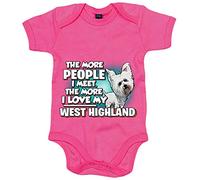Body bebé I love my West Highland raza perro - Rosa, Talla única 12 meses
