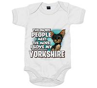 Body bebé I love my Yorkshire Terrier raza perro - Blanco, Talla única 12 meses