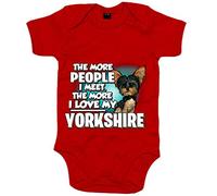 Body bebé I love my Yorkshire Terrier raza perro - Rojo, Talla única 12 meses