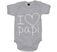 Body bebé I Love papi - Gris, Talla única 12 meses