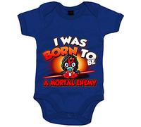 Body bebé I was born to be a mortal enemy parodia Baby villano rojo de las galaxias - Azul Royal, Talla única 12 meses