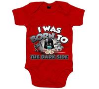 Body bebé I was born to the dark side parodia friki - Rojo, Talla única 12 meses