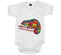 Body bebé ilustración chameleoinc camaleónico camaleón - Blanco, Talla única 12 meses