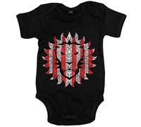 Body bebé ilustración de león con los colores del Athletic - Negro, Talla única 12 meses