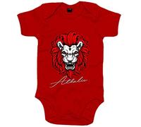 Body bebé ilustración león fan del Athletic - Rojo, Talla única 12 meses