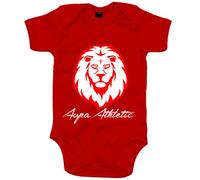 Body bebé ilustración silueta del león del Athletic - Rojo, Talla única 12 meses