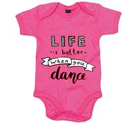 Body bebé Life Is Better When You Dance - Rosa, Talla única 12 meses