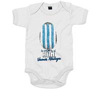 Body bebé lo tengo en mi ADN futbolero de Málaga - Blanco, Talla única 12 meses