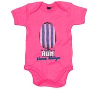 Body bebé lo tengo en mi ADN futbolero de Málaga - Rosa, Talla única 12 meses