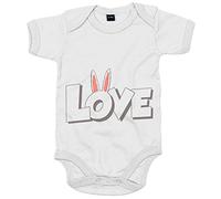 Body bebé Love rabbits quiero un conejo de mascota - Blanco, Talla única 12 meses