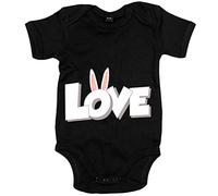 Body bebé Love rabbits quiero un conejo de mascota - Negro, Talla única 12 meses