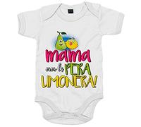 Body bebé mamá eres la pera limonera - Blanco, Talla única 12 meses