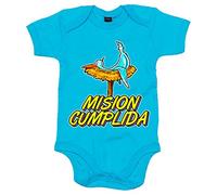 Body bebé Misión cumplida - Celeste, Talla única 12 meses
