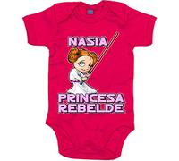 Body bebé nacida para ser la princesa rebelde parodia friki - Rosa, Talla única 12 meses