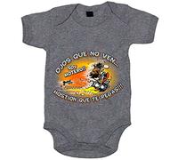 Body bebé ojos que no ven Hostión que te pegas soy motero - Gris, Talla única 12 meses