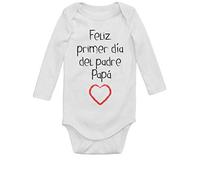 Body Bebe Papa Regalo Dia del Padre Bebe Dia del Padre Regalo para Futuro Papa 6-9 Mes Blanco
