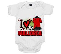 Body bebé para enamorado de su equipo de fútbol de Mallorca - Blanco, Talla única 12 meses