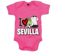 Body bebé para enamorado de su equipo de fútbol de Sevilla - Rosa, Talla única 12 meses
