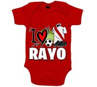 Body bebé para enamorado de su equipo de fútbol del Rayo - Rojo, Talla única 12 meses