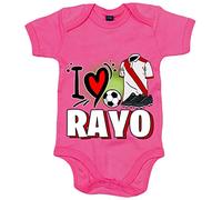 Body bebé para enamorado de su equipo de fútbol del Rayo - Rosa, Talla única 12 meses
