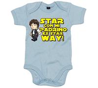 Body bebé parodia cazarrecompensas de las galaxias estar con mi padrino es star way - Celeste, Talla única 12 meses