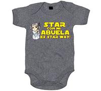 Body bebé parodia de princesa de las galaxias estar con mi abuela es star way - Gris, Talla única 12 meses