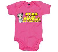 Body bebé parodia de princesa de las galaxias estar con mi abuela es star way - Rosa, Talla única 12 meses