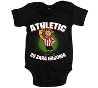 Body bebé parodia del león la mascota del Athletic - Negro, Talla única 12 meses