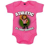 Body bebé parodia del león la mascota del Athletic - Rosa, Talla única 12 meses